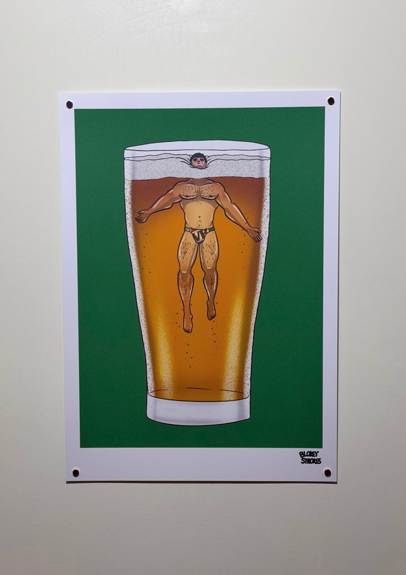 Hard Earned A4 Print | Blokey Strokes