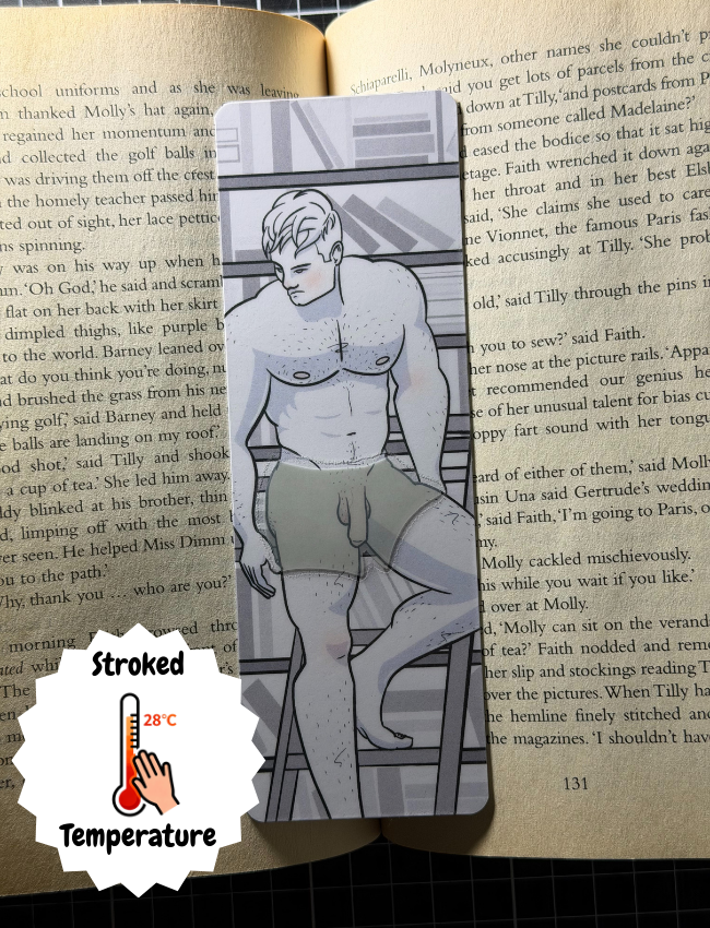 Naked Man Heat Reactive Bookmark - Sizzling Seth | Blokey Strokes