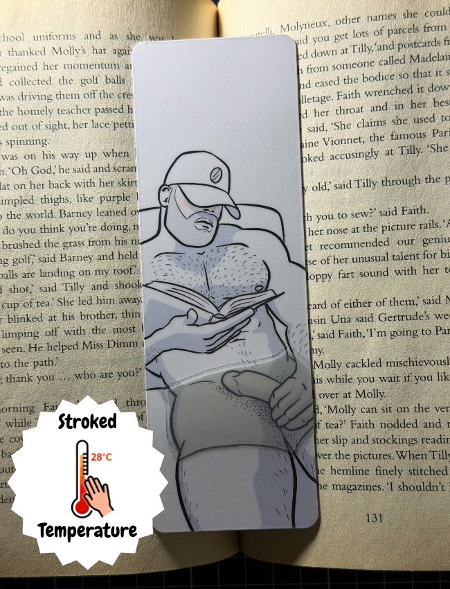 Naked Man Heat Reactive Bookmark - Toasty Tony | Blokey Strokes