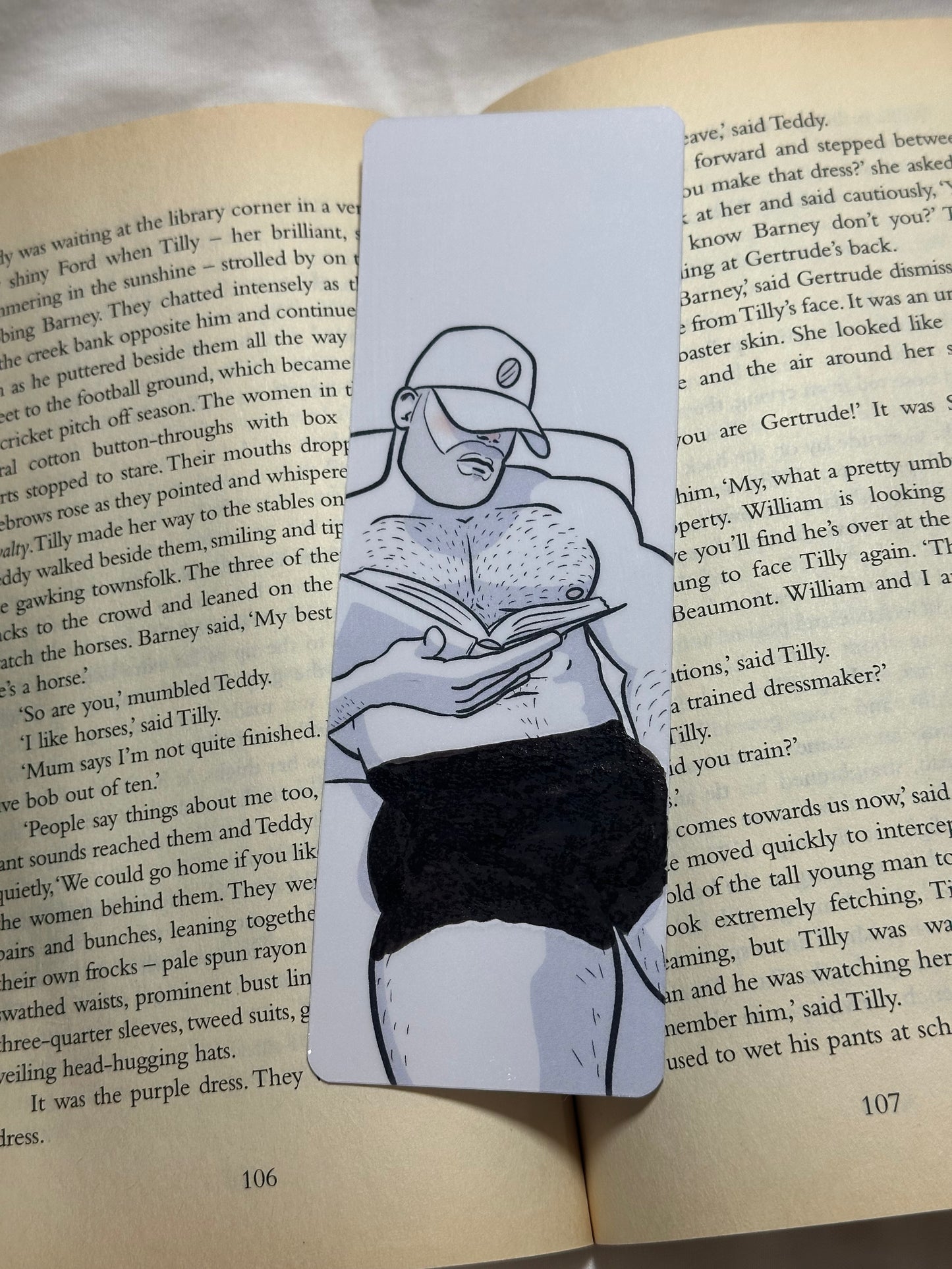 Naked Man Heat Reactive Bookmark - Toasty Tony | Blokey Strokes