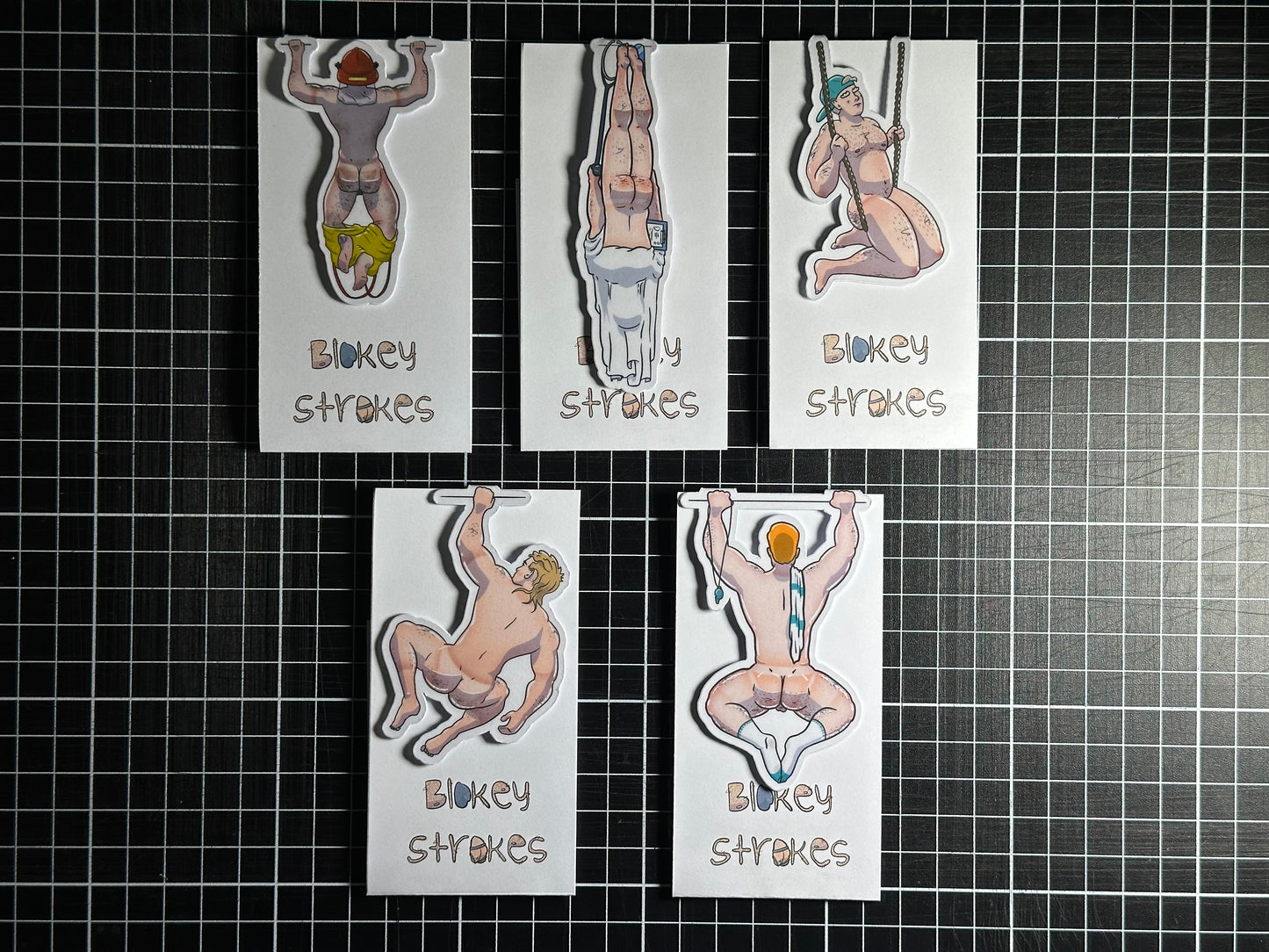 Naked Man Magnetic Bookmark - Ash | Blokey Strokes