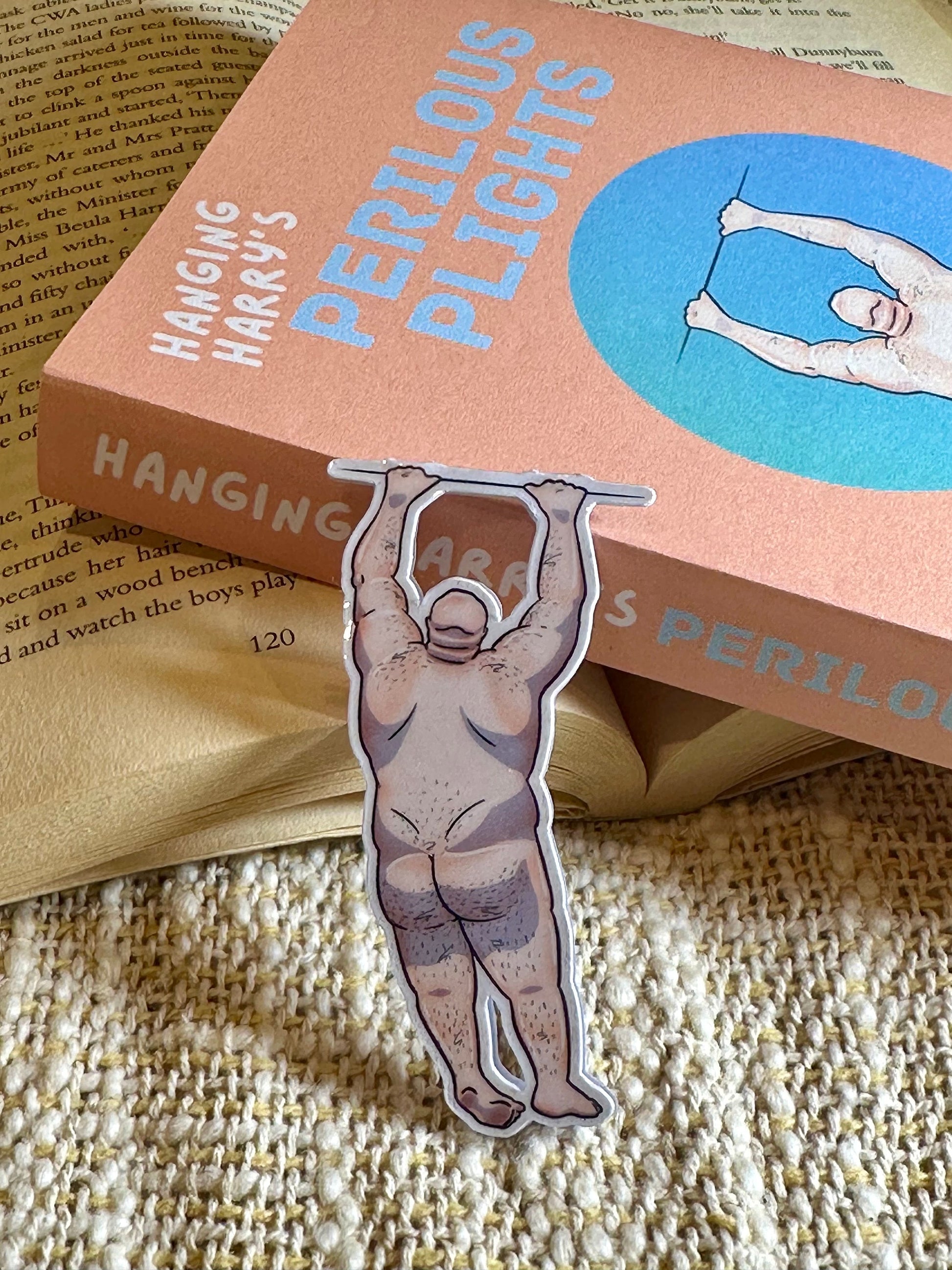 Naked man magnetic bookmark