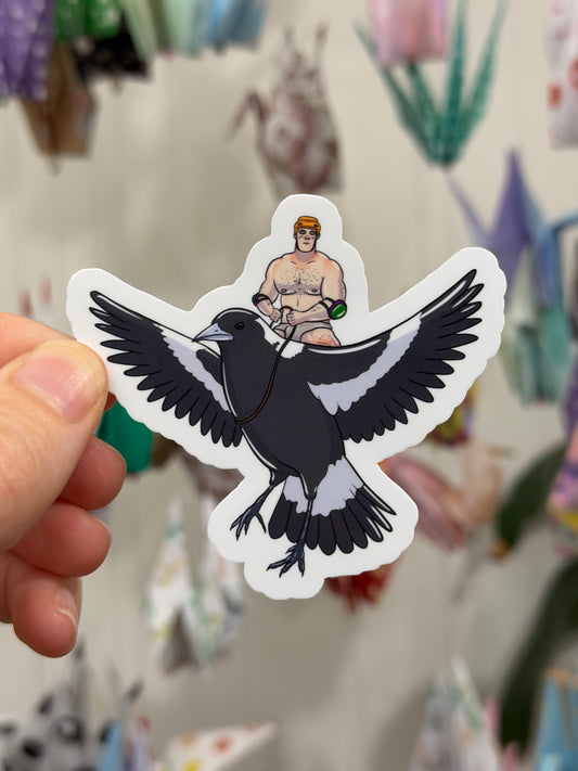 Vinyl Sticker - Magpie | Blokey Strokes