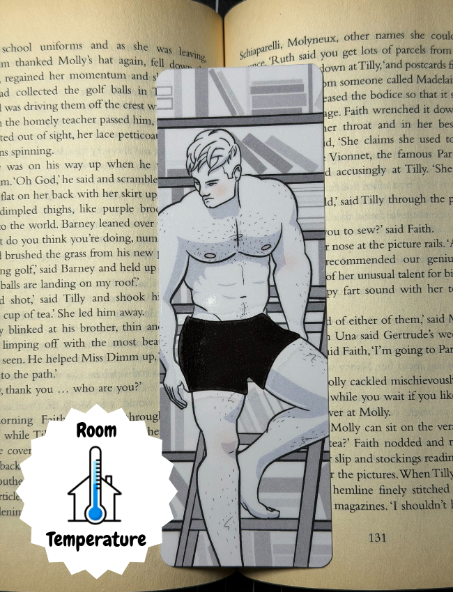 Naked Man Heat Reactive Bookmark - Sizzling Seth | Blokey Strokes