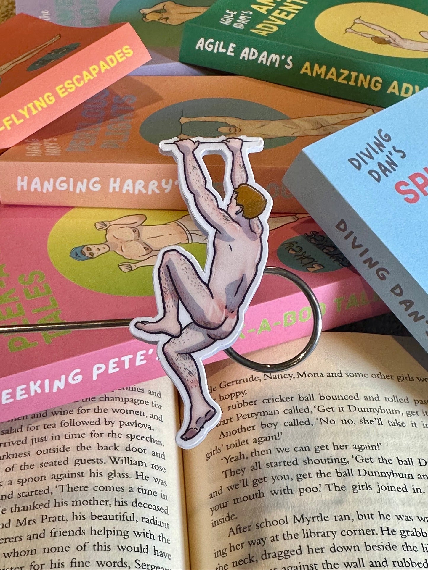 Naked man magnetic bookmark