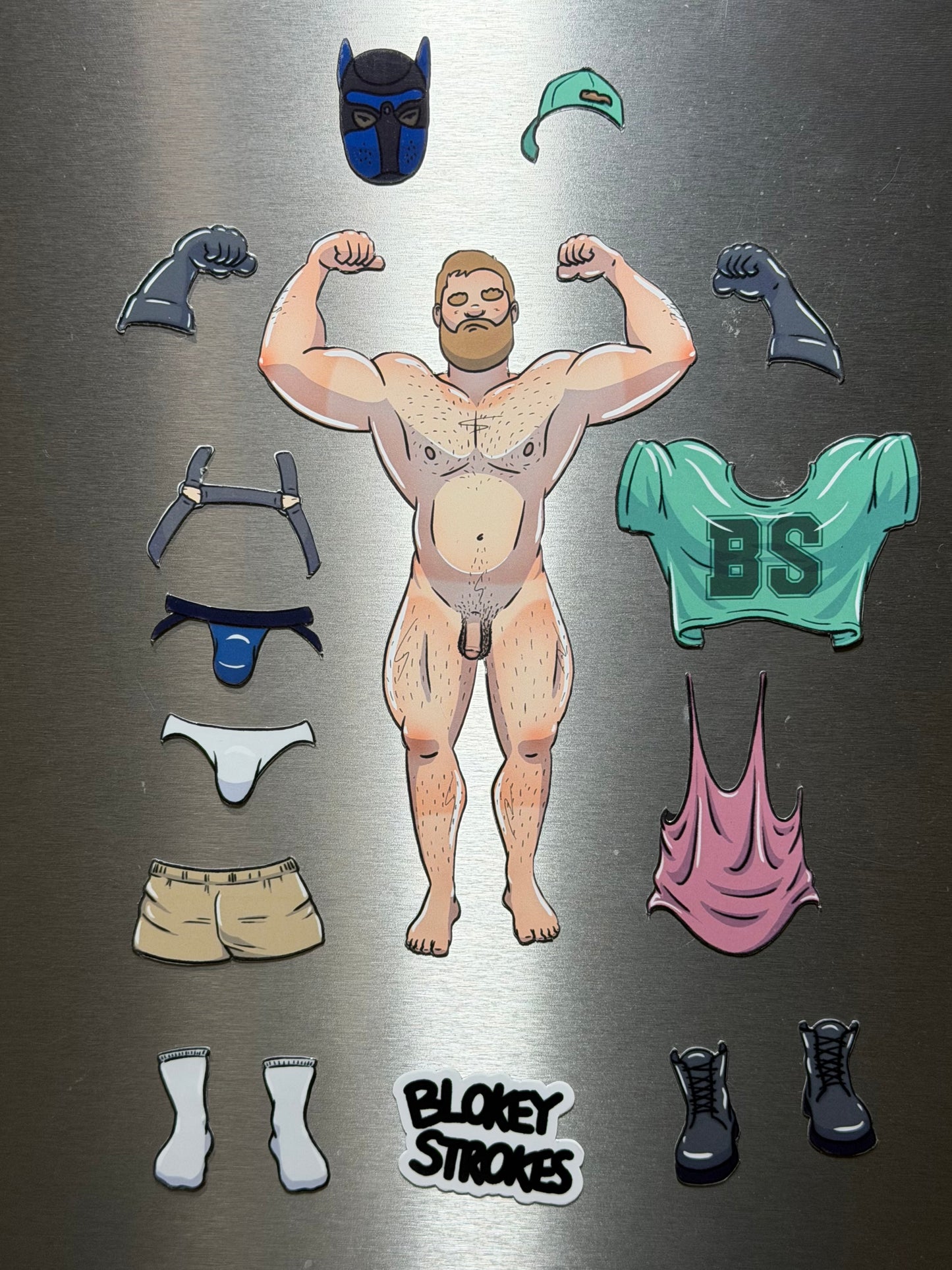 Fridge Magnets - Build-a-Bloke | Blokey Strokes