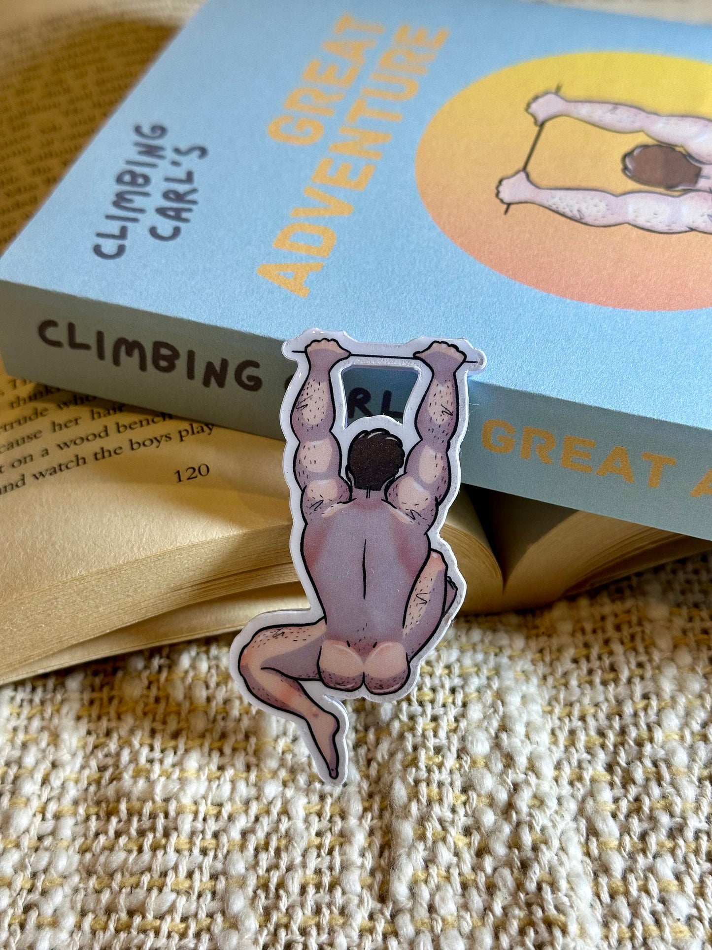 Naked man magnetic bookmark