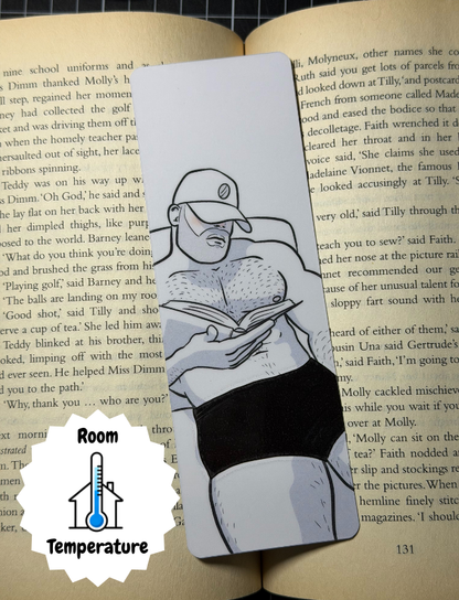 Naked Man Heat Reactive Bookmark - Toasty Tony | Blokey Strokes