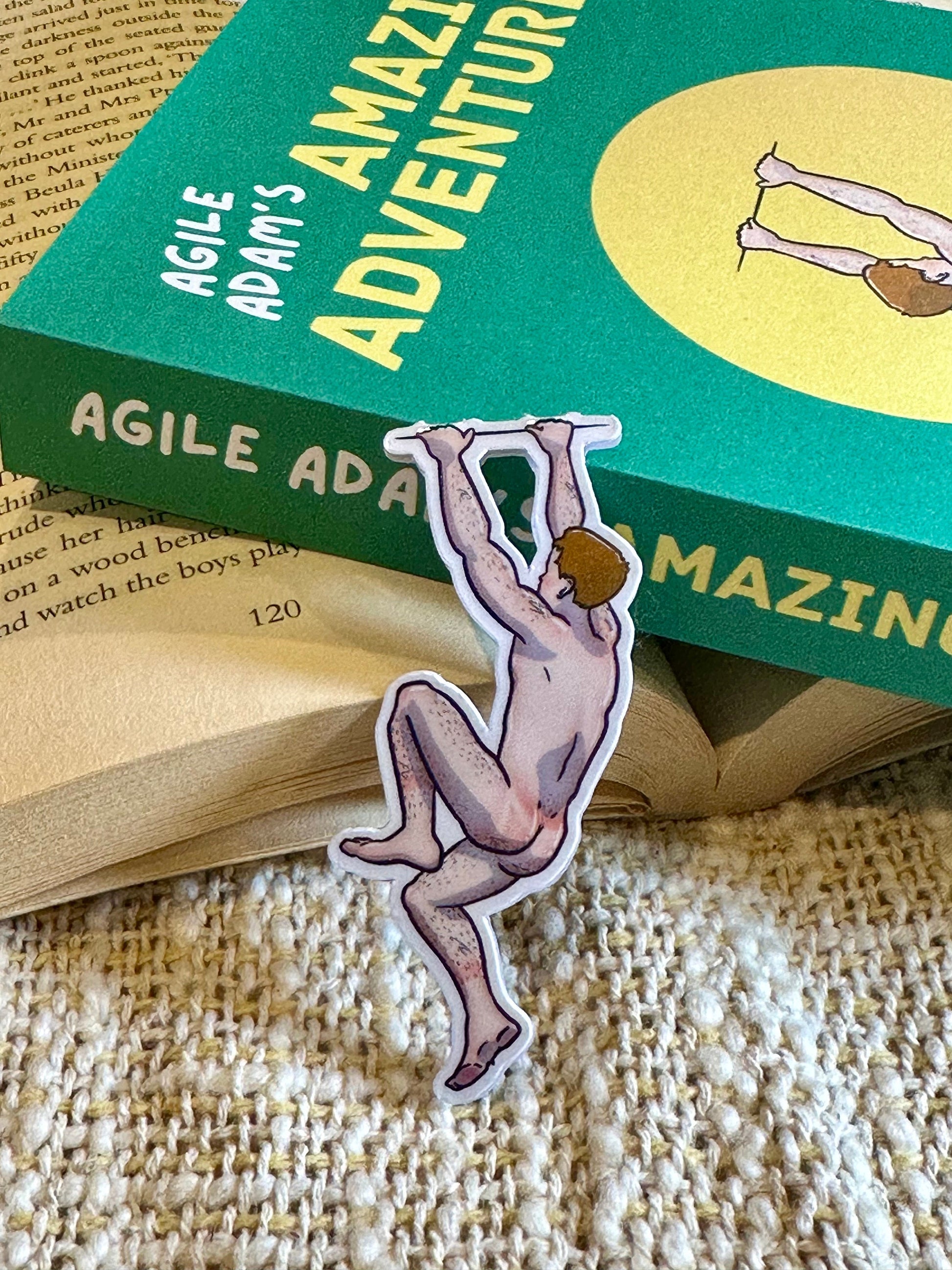 Naked man magnetic bookmark