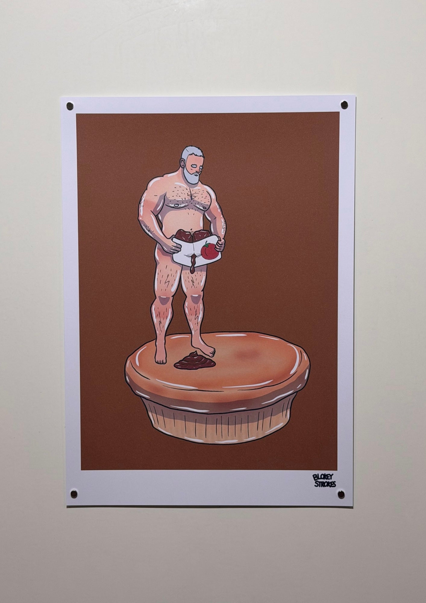 Meaty A4 Print | Blokey Strokes