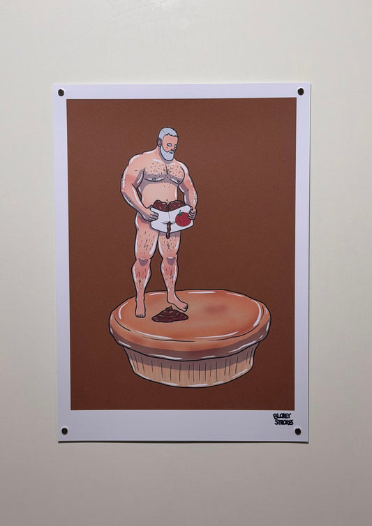 Meaty A4 Print | Blokey Strokes