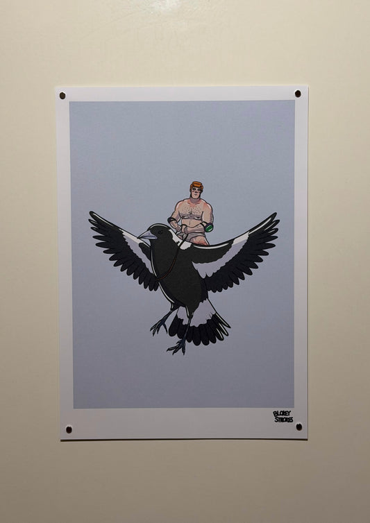 Warble A4 Print | Blokey Strokes