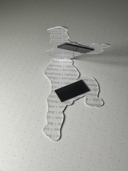 Naked man magnetic bookmark inside