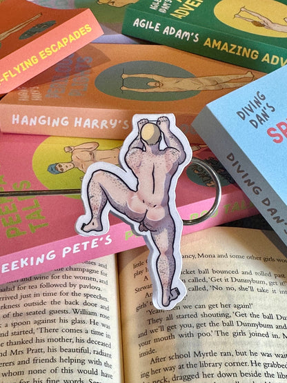 Naked man magnetic bookmark