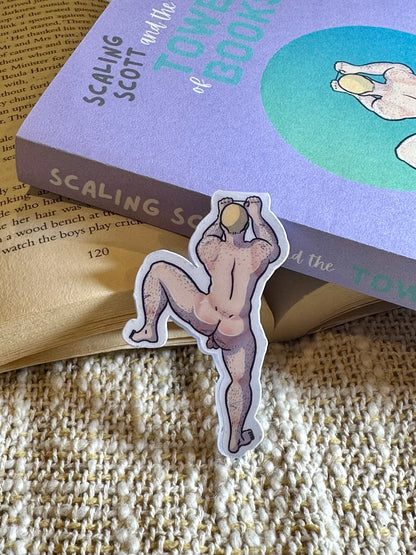 Naked man magnetic bookmark