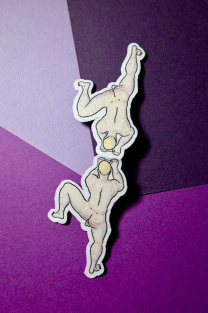 Naked man magnetic bookmark open