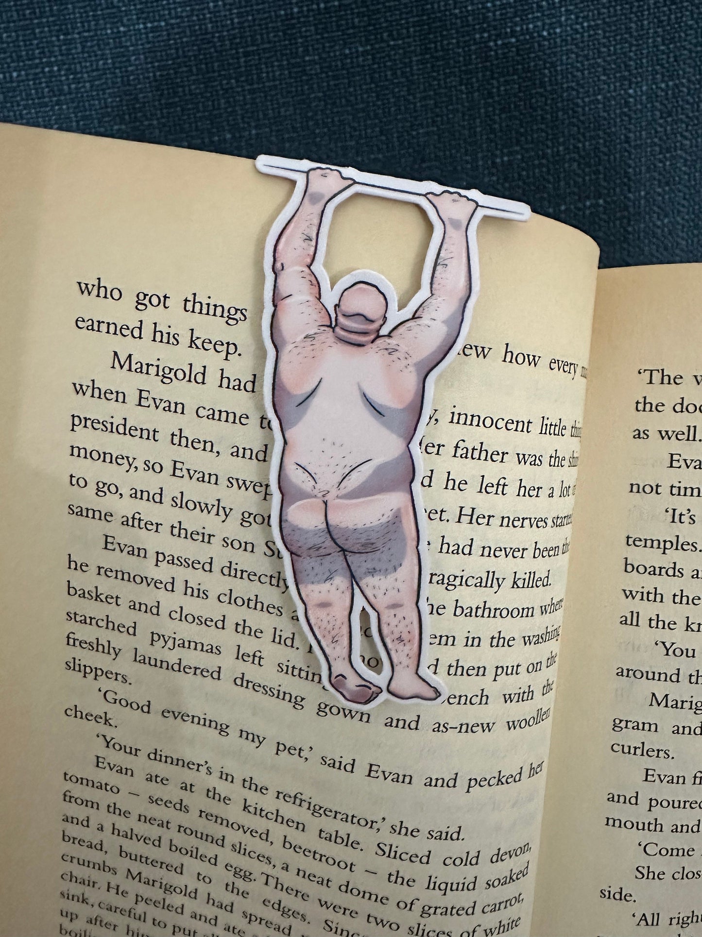 Naked man magnetic bookmark