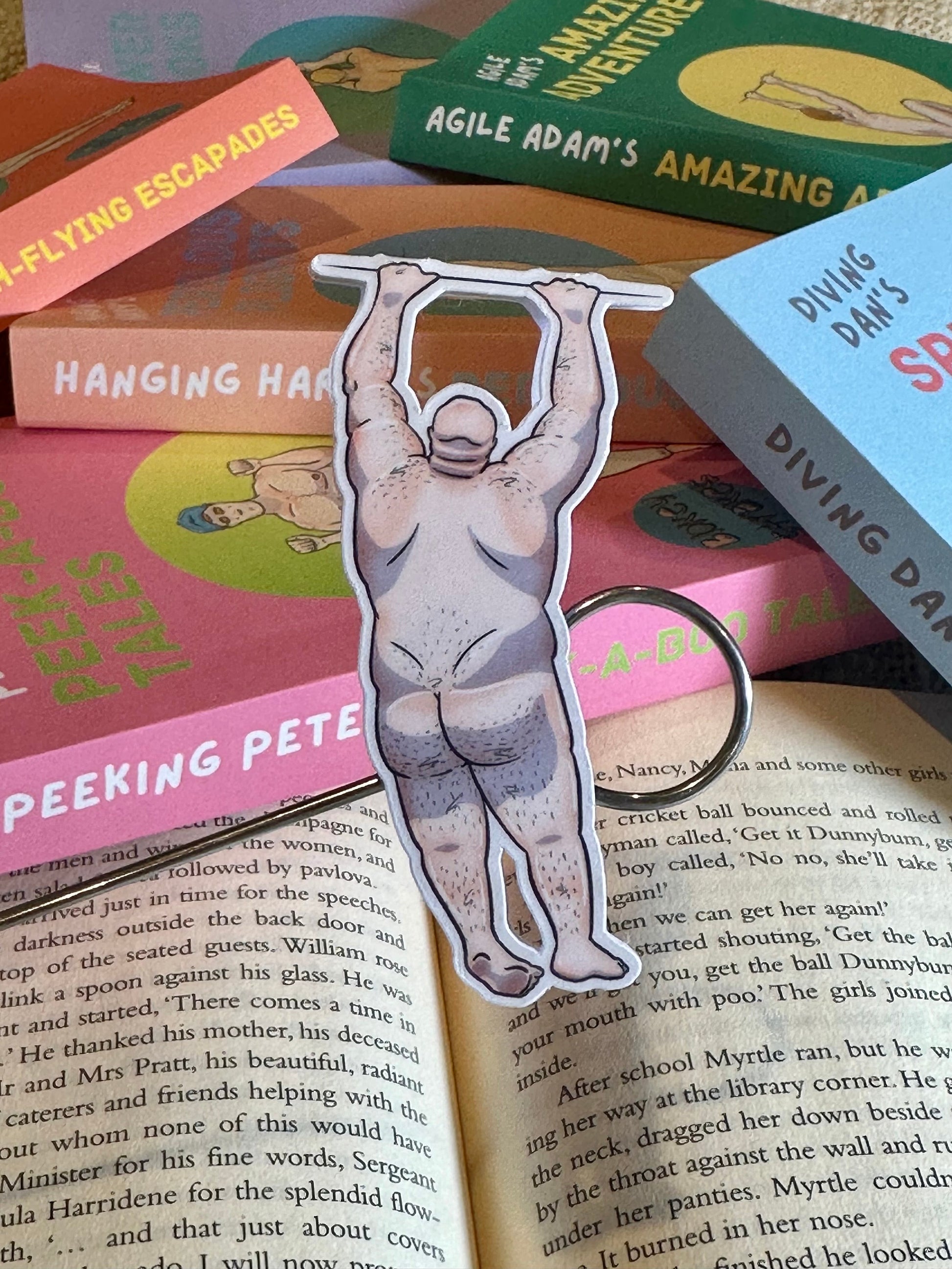 Naked man magnetic bookmark