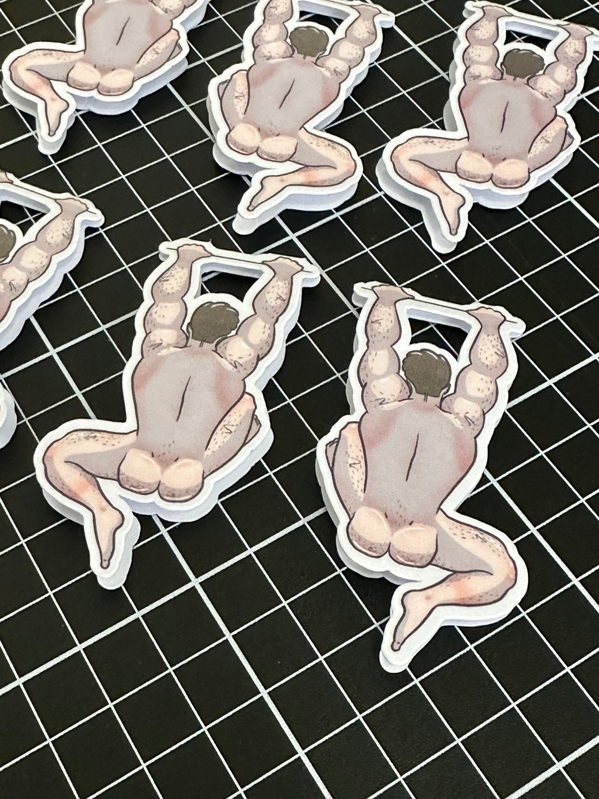 Naked man magnetic bookmark