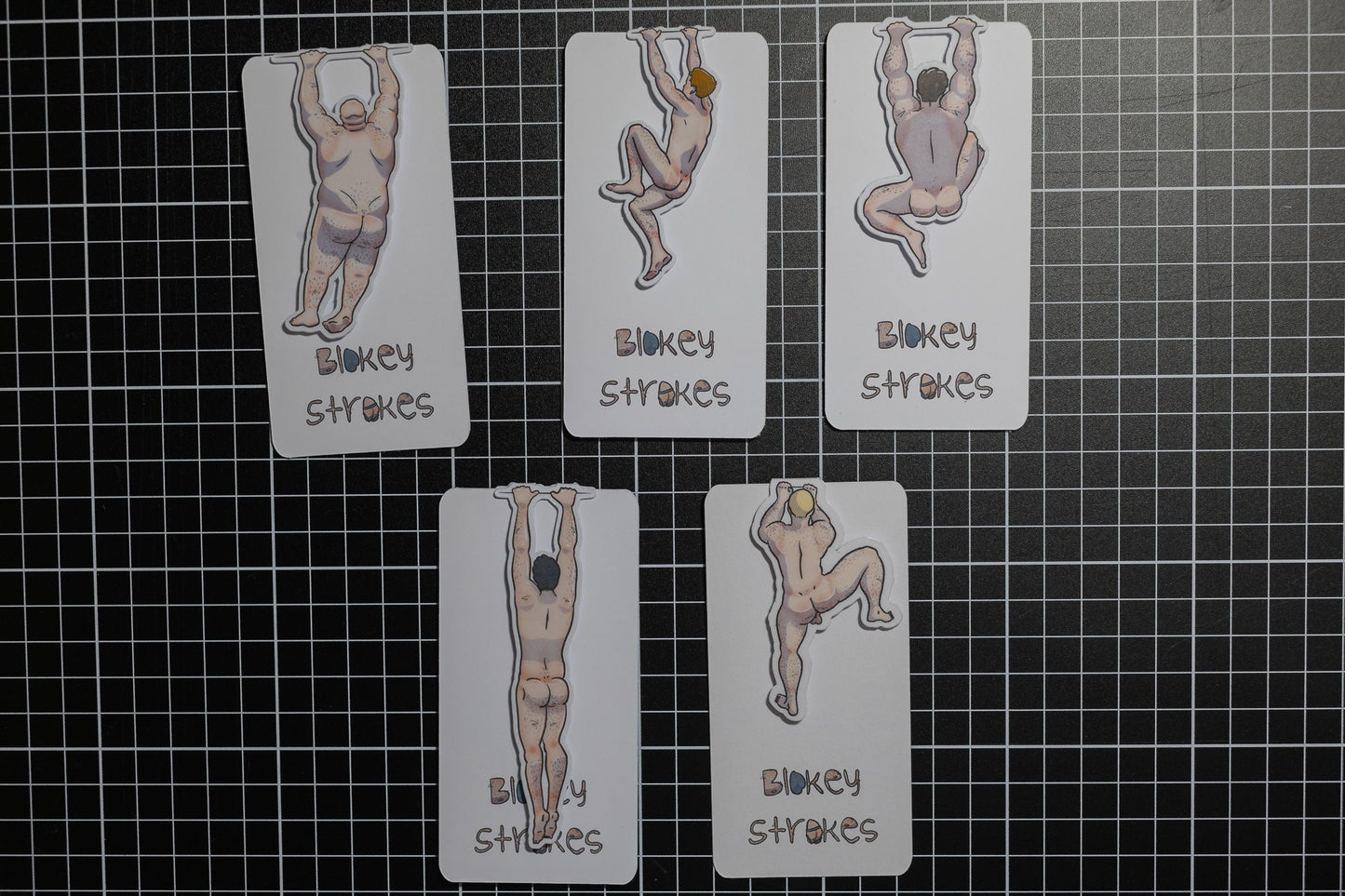 Naked man magnetic bookmark designs