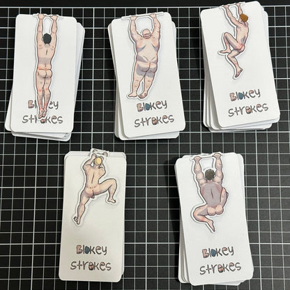 Naked man magnetic bookmark designs