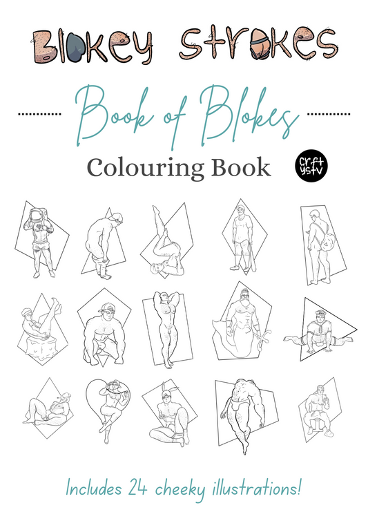 Book of Blokes Printable Colouring Book | Blokey Strokes