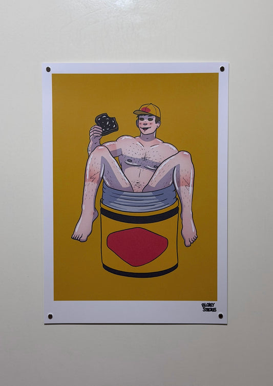 Happy A4 Print | Blokey Strokes