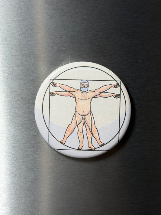 Fridge Magnet - Vitruvian | Blokey Strokes