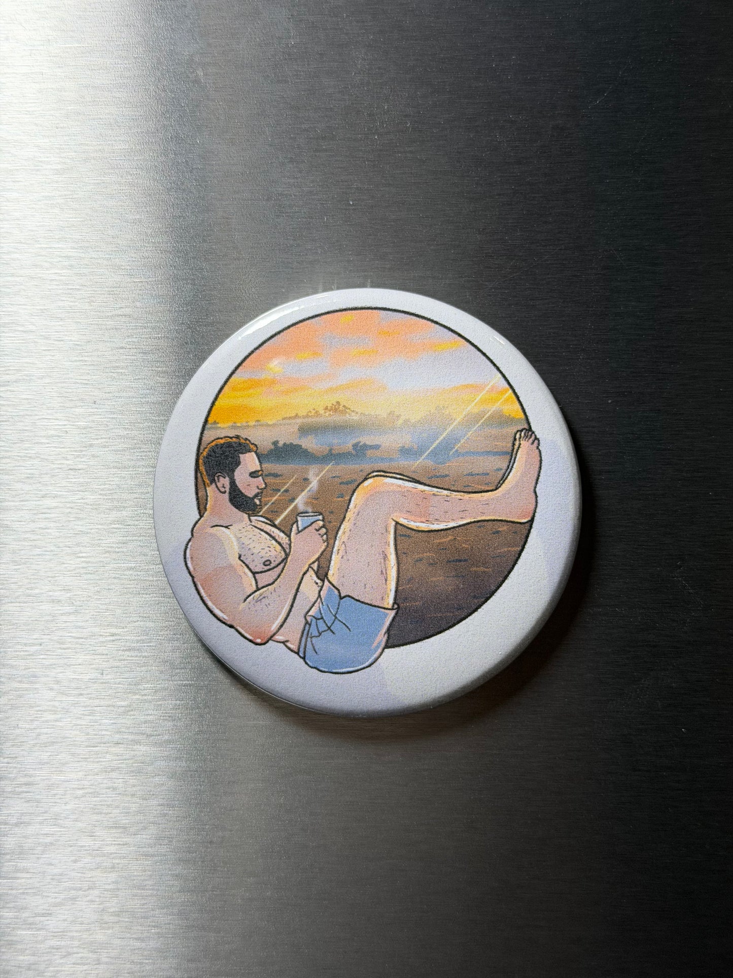 Fridge Magnet - Sunrise | Blokey Strokes