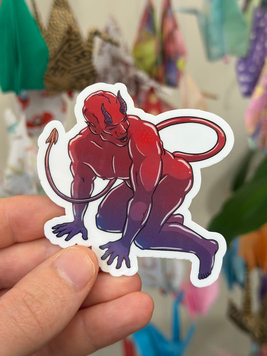 Vinyl Sticker - Red Devil | Blokey Strokes