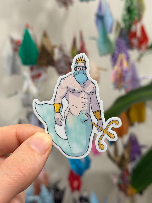 Vinyl Sticker - Merman | Blokey Strokes
