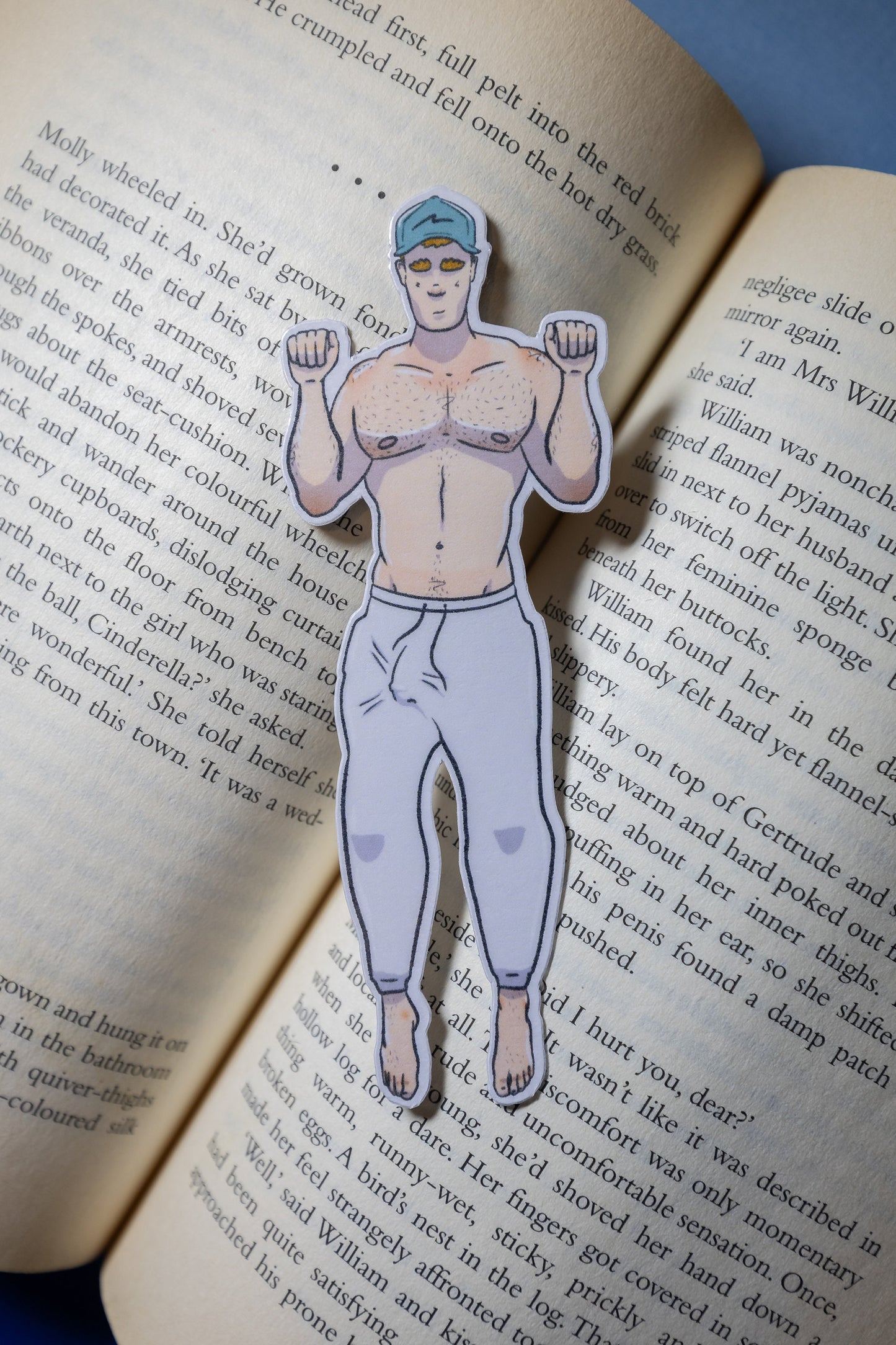 Spicy bookmark sweatpants in book