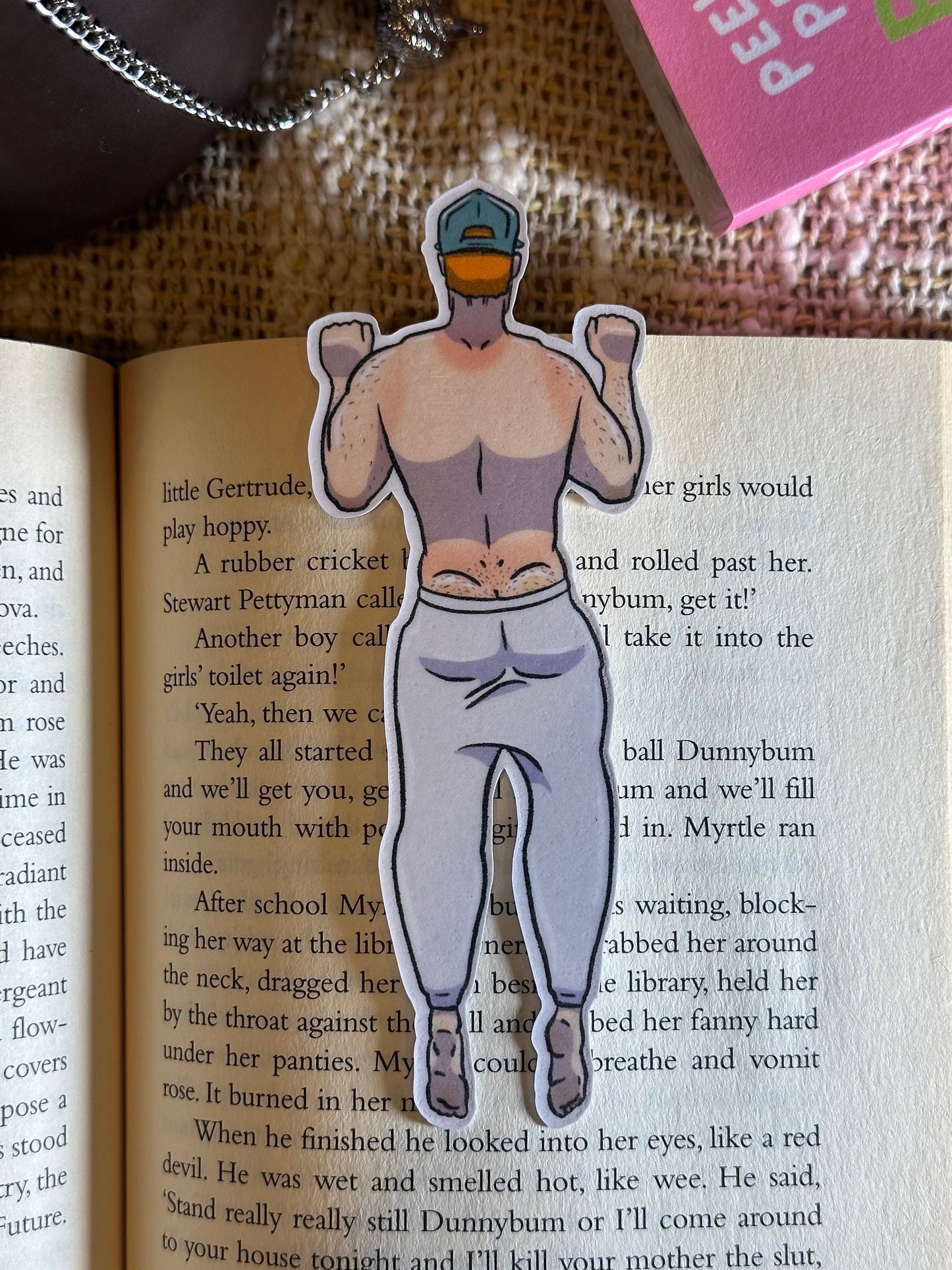 Spicy bookmark sweatpants in book back