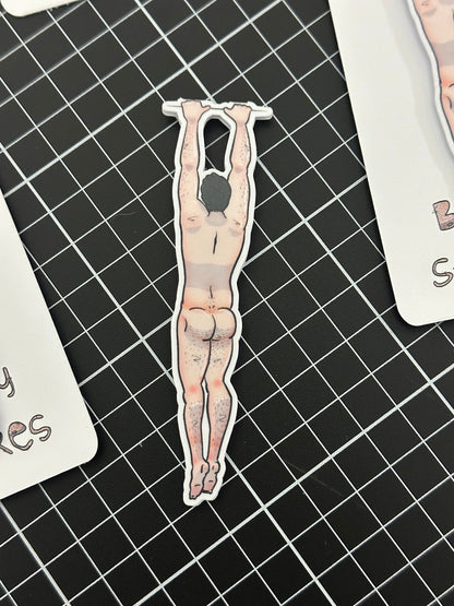 Naked man magnetic bookmark