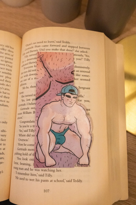 Naked Man Bookmark - | Blokey Strokes