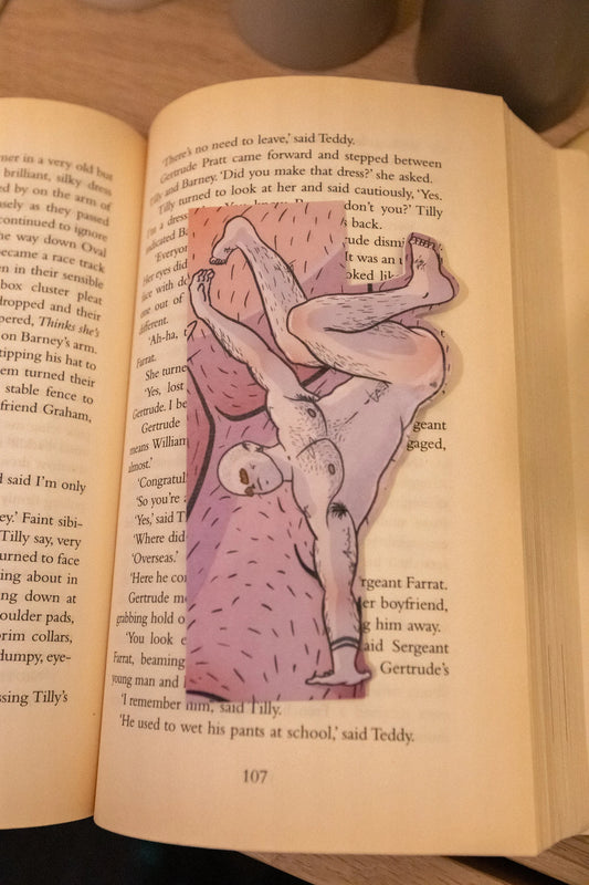 Naked Man Bookmark - | Blokey Strokes