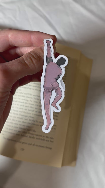 Naked Man Magnetic Bookmark - Draping Drew | Blokey Strokes